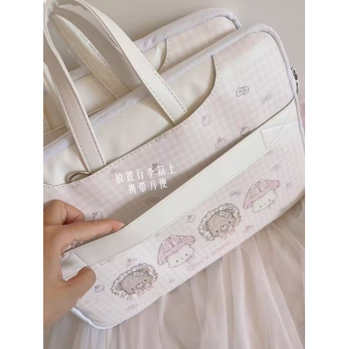 韓版INS手提斜背16寸筆記型電腦包14寸可愛防摔包macbook保護套