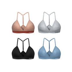 stonemen【源自澳洲】法式三角杯文胸薄款透氣無鋼圈美背內衣女