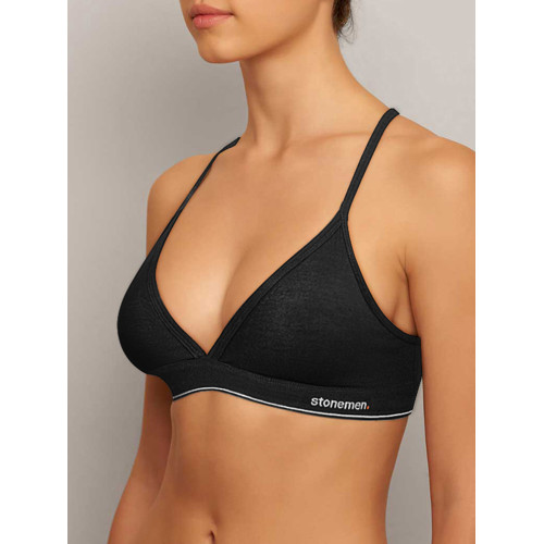 stonemen【源自澳洲】法式三角杯文胸薄款透氣無鋼圈美背內衣女