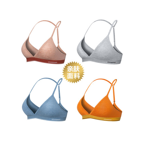stonemen【源自澳洲】法式三角杯文胸薄款透氣無鋼圈美背內衣女