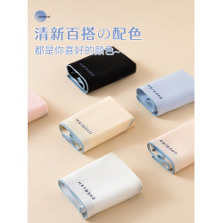 健丹鳥純棉內褲女士無痕中腰日系2025年透氣少女生抗菌襠三角短褲