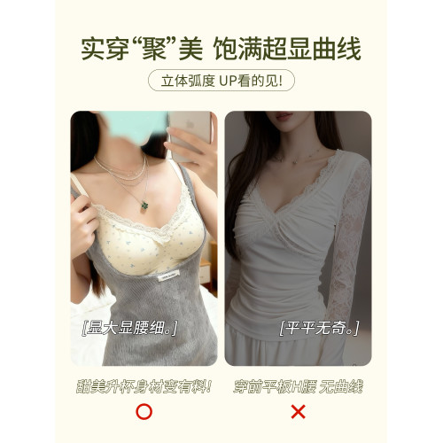 法式蕾絲無痕內衣女小胸顯大無鋼圈胸罩收副乳防下垂少女聚攏文胸