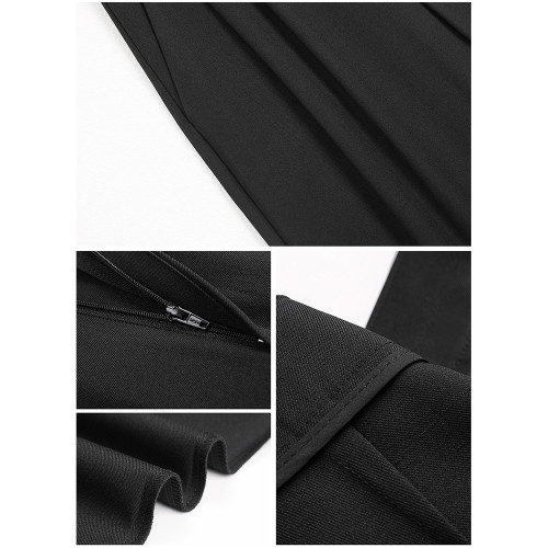 黑色拖地濶腿褲女春秋高腰寬鬆垂感西裝褲小個子直筒高級感休閒褲