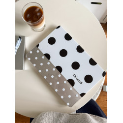 Chantall【黑白波點】蘋果Macbook電腦保護殼 13寸air外殼簡約時髦14寸防劃保護套m4 pro16寸ins風防刮保護殼