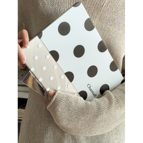 Chantall【黑白波點】蘋果Macbook電腦保護殼 13寸air外殼簡約時髦14寸防劃保護套m4 pro16寸ins風防刮保護殼