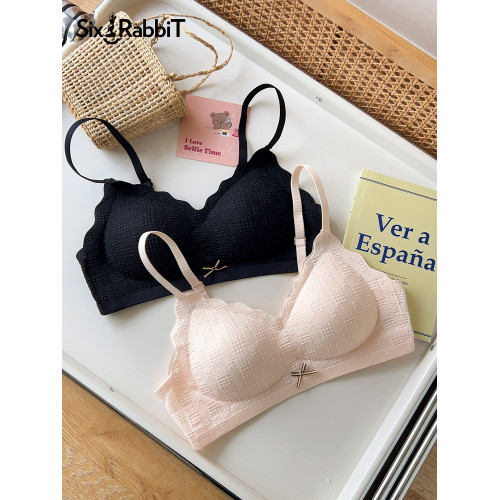 六隻兔子內衣女大碼聚攏無鋼圈胸罩輕薄軟支撐收副乳防下垂文胸女