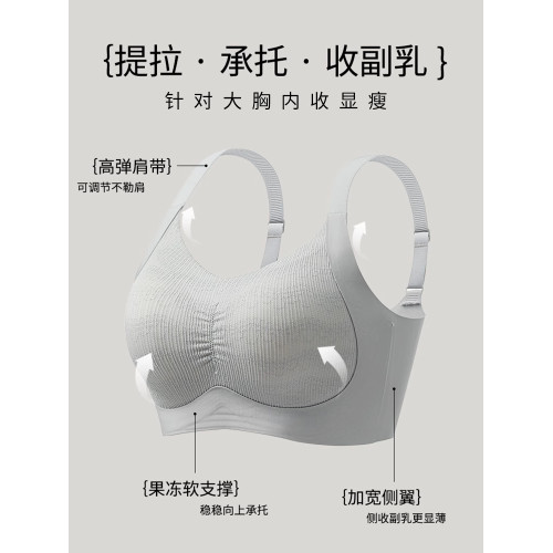 都市麗人大碼提拉內衣女聚攏防下垂收副乳大胸顯小薄款全罩杯文胸