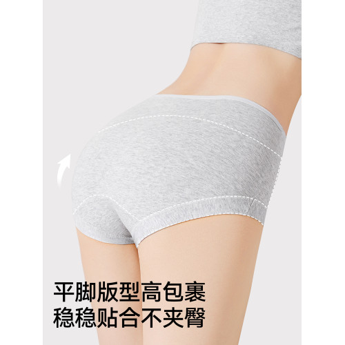 都市麗人平角內褲女士純棉2026新款抗菌加長棉襠無痕大碼四角短褲