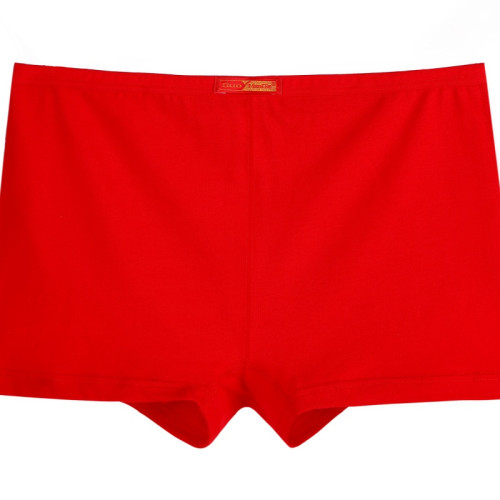 朵漫蝶大紅本命黏喜慶結婚純棉平腳內褲女生好運平角褲中高考內褲