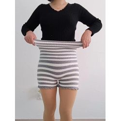 日本進口保暖護腰腹高腰短褲女士暖宮暖胃珊瑚絨毛毛褲3分打底褲