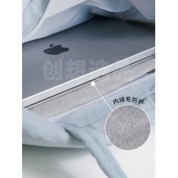 ekax雲朵托特包大容量 MAC16寸電腦包日常外出簡約單肩包 女大學生上課通勤包布質15寸筆電包健身旅行收納包