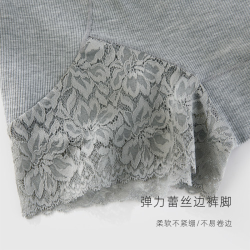 高腰蕾絲收腹內褲女提臀包臀莫代爾面料束腰無痕薄款平角短褲頭