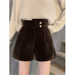 網紅爆款配靴子的短褲女秋冬款2025年新款外穿高腰寬鬆濶腿褲靴褲