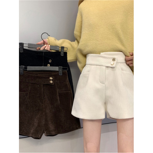 網紅爆款配靴子的短褲女秋冬款2025年新款外穿高腰寬鬆濶腿褲靴褲