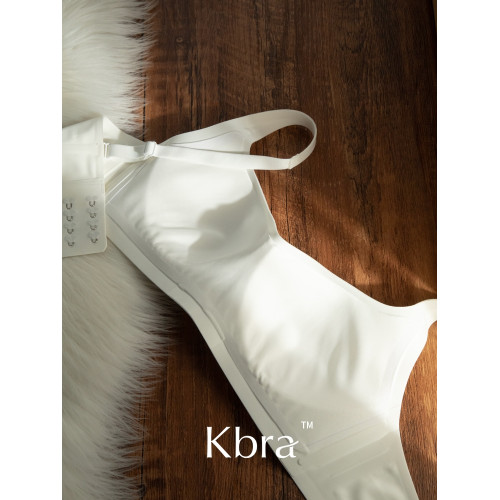 Kbra復古方領小胸聚攏內衣女夏季薄款隱形無痕上托防下垂文胸罩