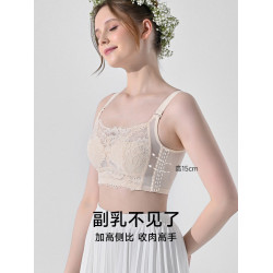緹姿奴大胸顯小內衣女薄款文胸抹胸全罩杯無鋼圈收副乳防下垂夏季