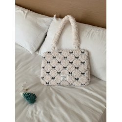 筆記型電腦包14寸204新款韓國單肩包毛絨蝴蝶適用macbookair/pro13.3蘋果聯想華爲15內膽包16