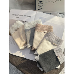 2025新款女士純棉三角褲包臀加長底襠蕾絲邊內褲透氣大碼抗菌褲頭