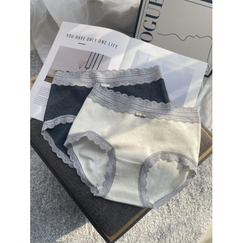 2025新款女士純棉三角褲包臀加長底襠蕾絲邊內褲透氣大碼抗菌褲頭