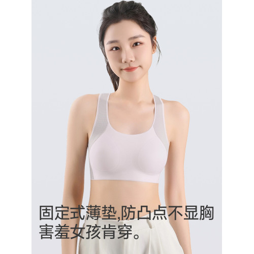 貓人內衣女學生初中高中生少女文胸青春發育期青少年運動防震背心