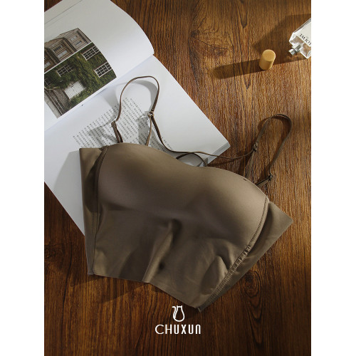 吊帶抹胸交叉美背大U背內衣女無鋼圈提拉定型小背心春夏內搭神器