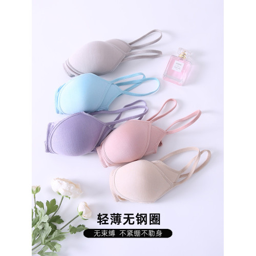 夏季真絲桑蠶絲內衣女薄款大胸顯小胸聚攏光面文胸無鋼圈少女胸罩 夏季真絲桑蠶絲內衣女薄款大胸顯小胸聚攏光面文胸無鋼圈少女胸罩