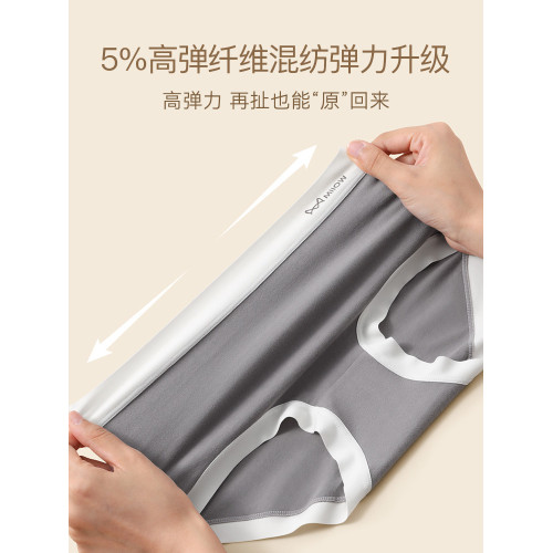 貓人內褲女生純棉抗菌襠2025新款透氣中腰無痕磨毛女士三角短褲頭
