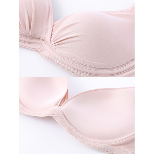 【柔心杯】安莉芳官方奧萊內衣E-BRA光面小胸厚杯聚攏無鋼圈文胸