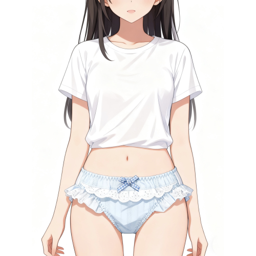 4863新款甜美純色可愛日系胖次洛麗塔飛邊三角褲絲白色藍色豆沙粉