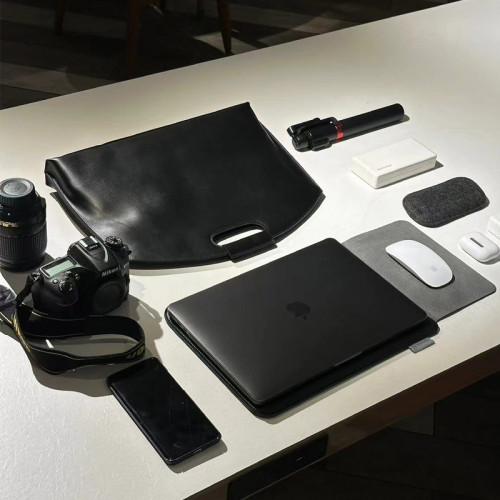 jackspark早八通勤包大容量手提包上班族女防水高級感適用華爲14寸筆記型電腦包真皮女士公文包公務員商務包