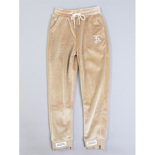 女生金絲條絨休閒褲9.10L80321高腰顯瘦蘿蔔型秋冬加絨束腳長褲子