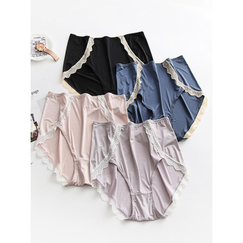 200斤大碼冰絲三角內褲頭高腰薄透氣不卡腿棉襠部不夾屁股胖mm夏