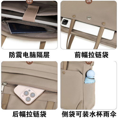 2026新款多分隔層男女士手提公文包高級感16寸筆記型電腦袋通勤托特a4文件包斜背大容量工作一包三用