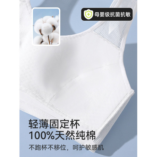 胖女孩發育期加大碼初高中學生內衣女大胸顯小純棉夏薄款少女文胸