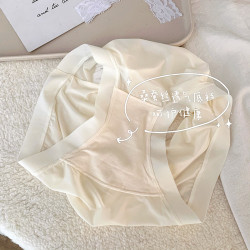 夏季冰絲面膜內褲女士日系超薄空氣裸感透氣底檔中腰三角短褲頭女