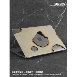 MIUCHO 燃燒蘋果保護套2025新款m4適用Air15 m3/m2筆電外殼MacBookPro14寸磨砂透明pro16寸防磕碰保護硬殼