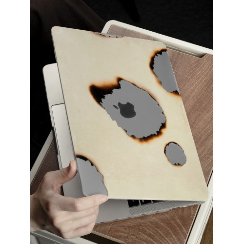 MIUCHO 燃燒蘋果保護套2025新款m4適用Air15 m3/m2筆電外殼MacBookPro14寸磨砂透明pro16寸防磕碰保護硬殼