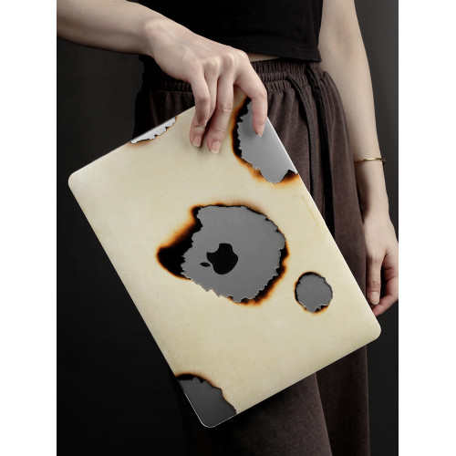 MIUCHO 燃燒蘋果保護套2025新款m4適用Air15 m3/m2筆電外殼MacBookPro14寸磨砂透明pro16寸防磕碰保護硬殼