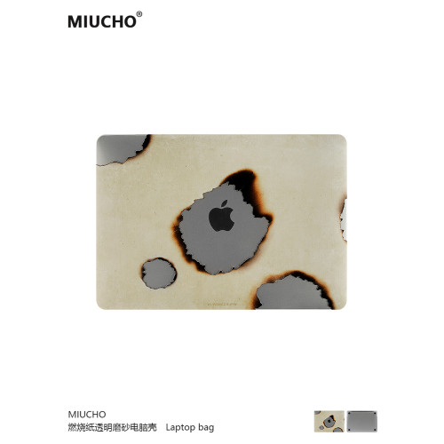 MIUCHO 燃燒蘋果保護套2025新款m4適用Air15 m3/m2筆電外殼MacBookPro14寸磨砂透明pro16寸防磕碰保護硬殼