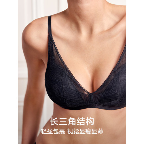 曼妮芬女士舒適無鋼圈文胸三角杯蕾絲內衣薄款性感胸罩 曼妮芬女士舒適無鋼圈文胸三角杯蕾絲內衣薄款性感胸罩