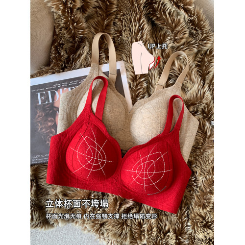 秋冬肌理感保暖磨毛內衣女無痕小胸聚攏無鋼圈防下垂收副乳文胸罩 秋冬肌理感保暖磨毛內衣女無痕小胸聚攏無鋼圈防下垂收副乳文胸罩
