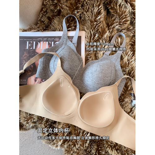 秋冬肌理感保暖磨毛內衣女無痕小胸聚攏無鋼圈防下垂收副乳文胸罩 秋冬肌理感保暖磨毛內衣女無痕小胸聚攏無鋼圈防下垂收副乳文胸罩