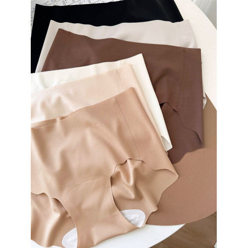 奶皮無痕內褲女膚色桑蠶絲加長底襠蜜桃臀不夾臀春夏冰絲薄款不透