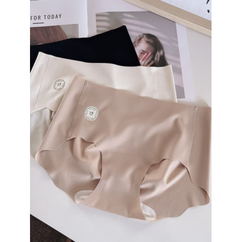 奶皮無痕內褲女膚色桑蠶絲加長底襠蜜桃臀不夾臀春夏冰絲薄款不透