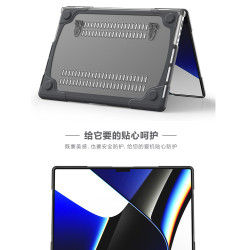 適用Macbook 14寸蘋果筆電mac16電腦保護支架外殼Air13.3防摔殼筆電數碼M3/M2 15英寸2023全包帶支架保護套