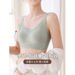 內衣女大胸顯小收副乳防下垂無鋼圈小胸聚攏提拉上托調整型文胸罩