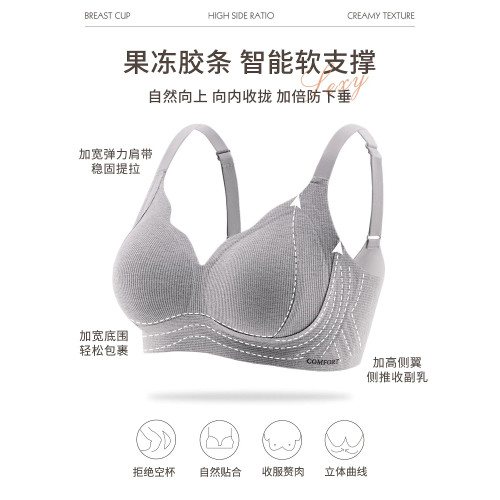 無痕內衣女聚攏小胸秋冬收副乳防下垂無鋼圈立體文胸2025新款爆款