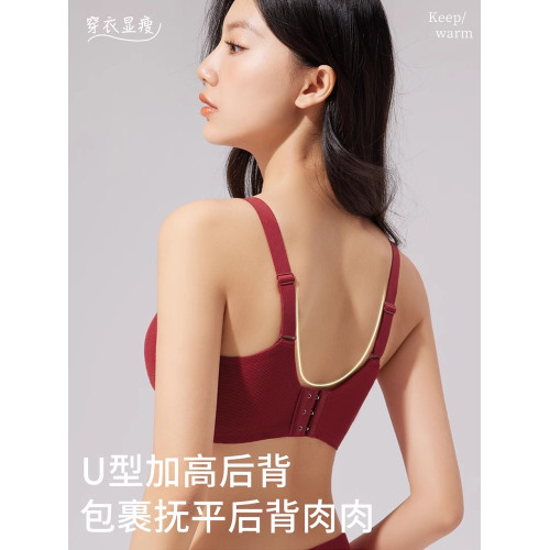 無痕內衣女聚攏小胸秋冬收副乳防下垂無鋼圈立體文胸2025新款爆款