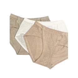 100%漢麻輕薄透氣無底襠縫邊加長襠中低腰三角褲