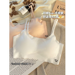 安心貓少女內衣女發育期初中學生無痕冰絲文胸顯小胸背心高中抹胸